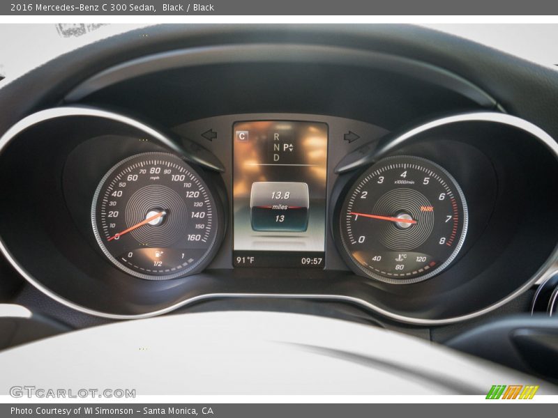 Black / Black 2016 Mercedes-Benz C 300 Sedan