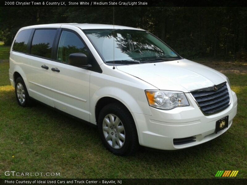 Stone White / Medium Slate Gray/Light Shale 2008 Chrysler Town & Country LX