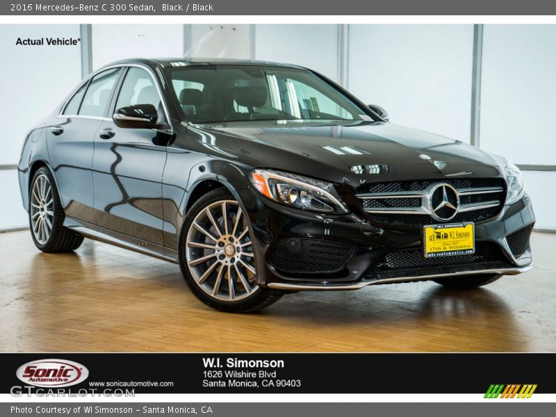 Black / Black 2016 Mercedes-Benz C 300 Sedan