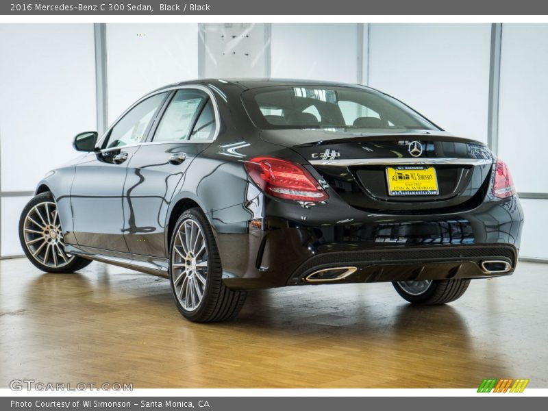 Black / Black 2016 Mercedes-Benz C 300 Sedan