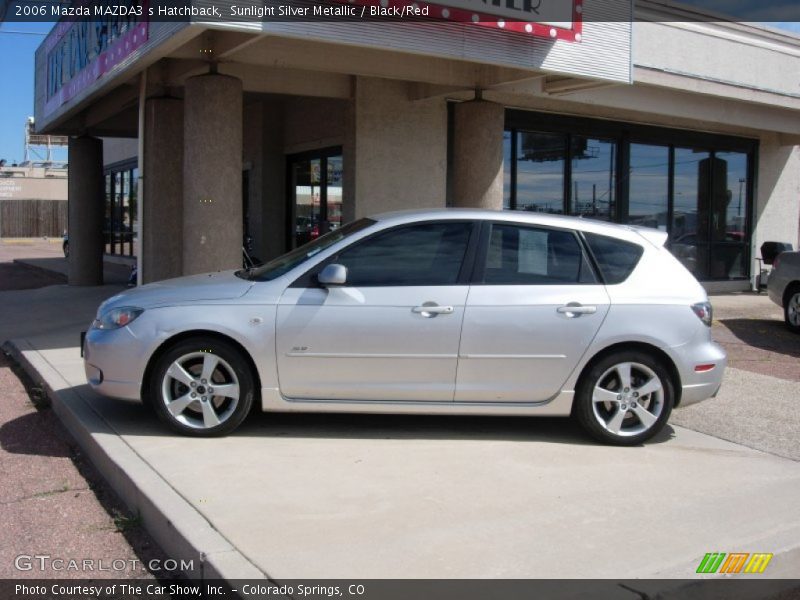 Sunlight Silver Metallic / Black/Red 2006 Mazda MAZDA3 s Hatchback
