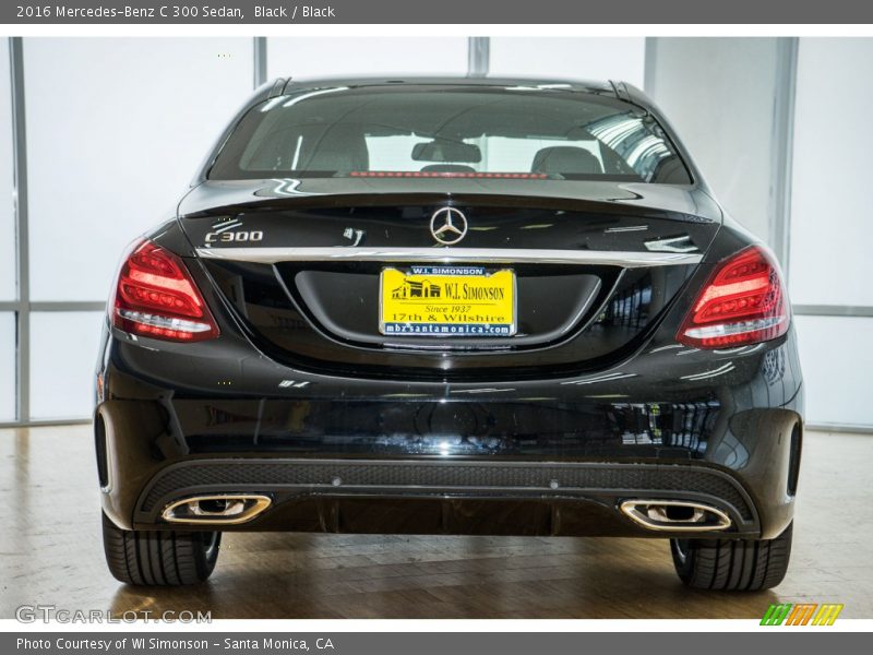 Black / Black 2016 Mercedes-Benz C 300 Sedan
