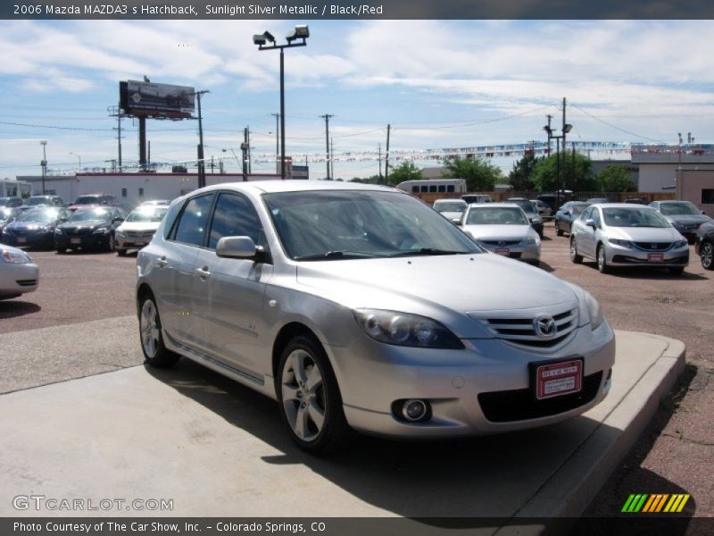 Sunlight Silver Metallic / Black/Red 2006 Mazda MAZDA3 s Hatchback