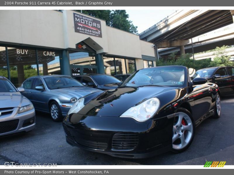 Black / Graphite Grey 2004 Porsche 911 Carrera 4S Cabriolet