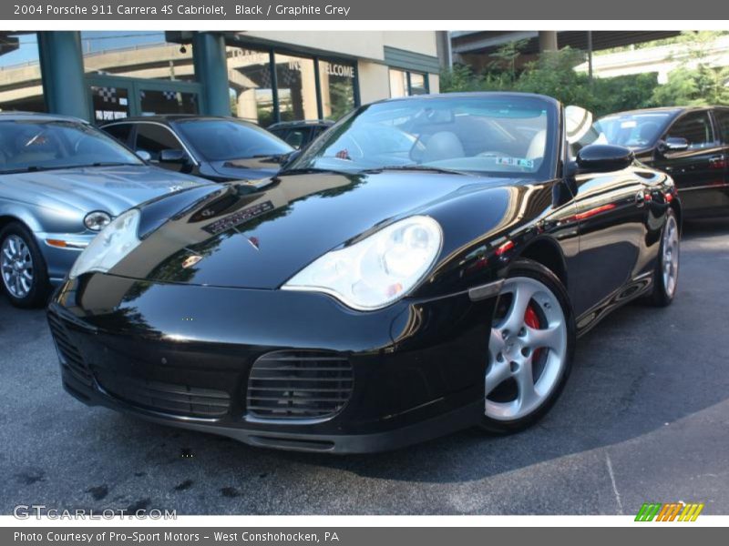 Black / Graphite Grey 2004 Porsche 911 Carrera 4S Cabriolet