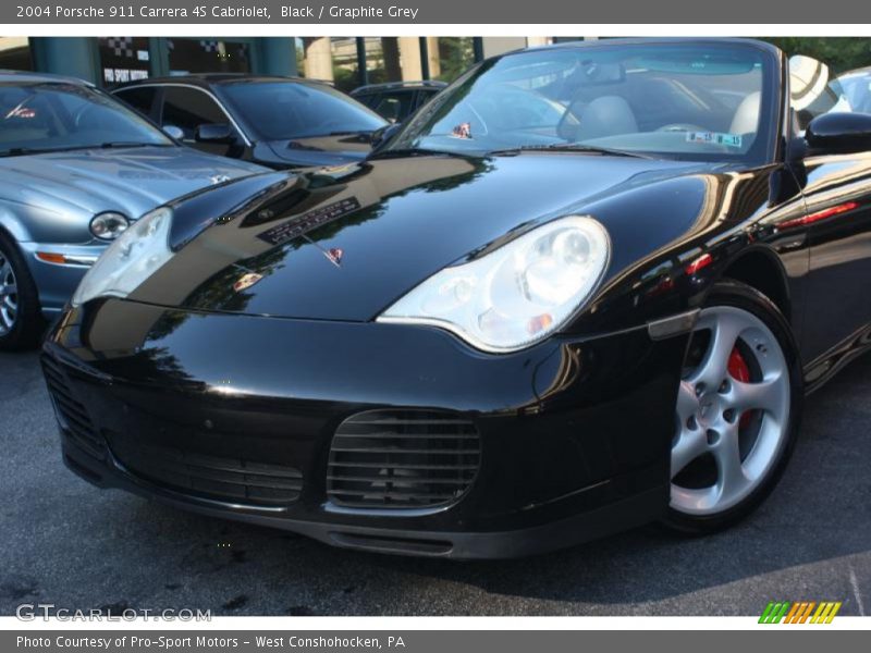 Black / Graphite Grey 2004 Porsche 911 Carrera 4S Cabriolet