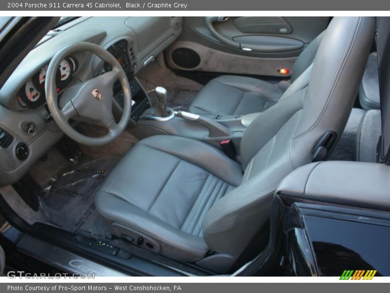 Black / Graphite Grey 2004 Porsche 911 Carrera 4S Cabriolet