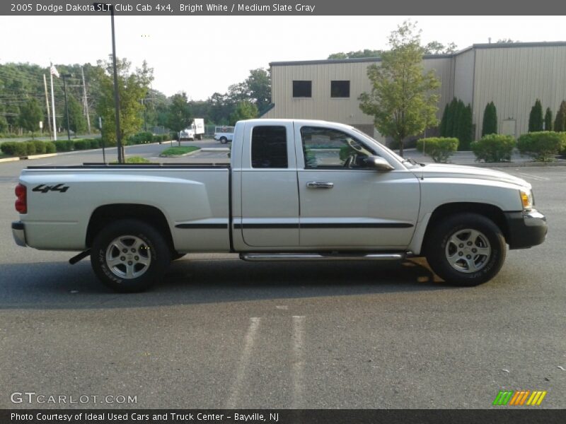 Bright White / Medium Slate Gray 2005 Dodge Dakota SLT Club Cab 4x4