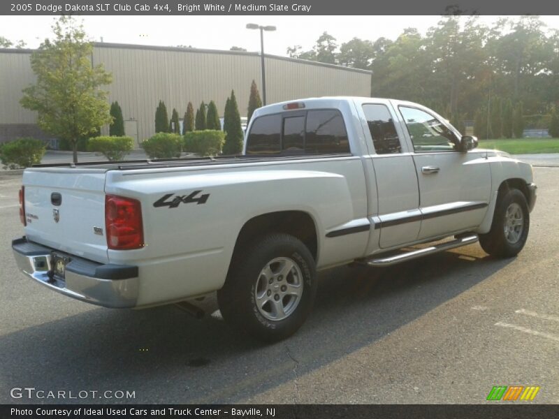 Bright White / Medium Slate Gray 2005 Dodge Dakota SLT Club Cab 4x4