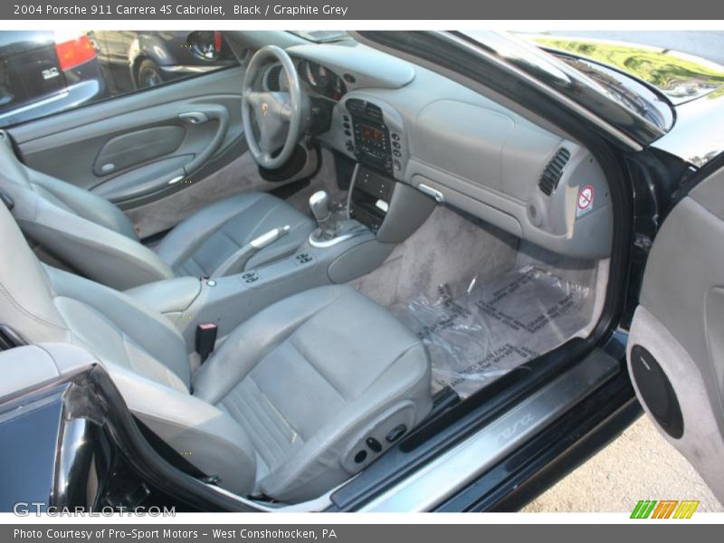 Black / Graphite Grey 2004 Porsche 911 Carrera 4S Cabriolet