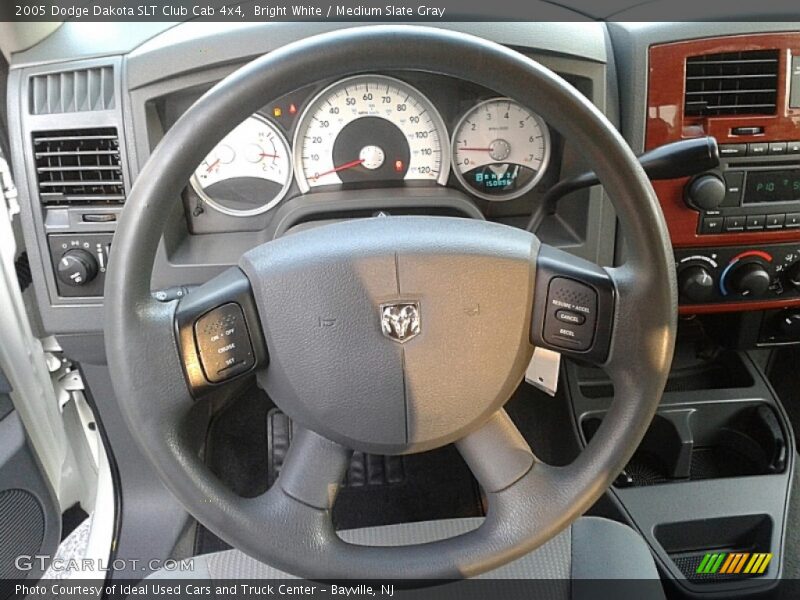 Bright White / Medium Slate Gray 2005 Dodge Dakota SLT Club Cab 4x4