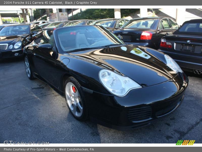 Black / Graphite Grey 2004 Porsche 911 Carrera 4S Cabriolet
