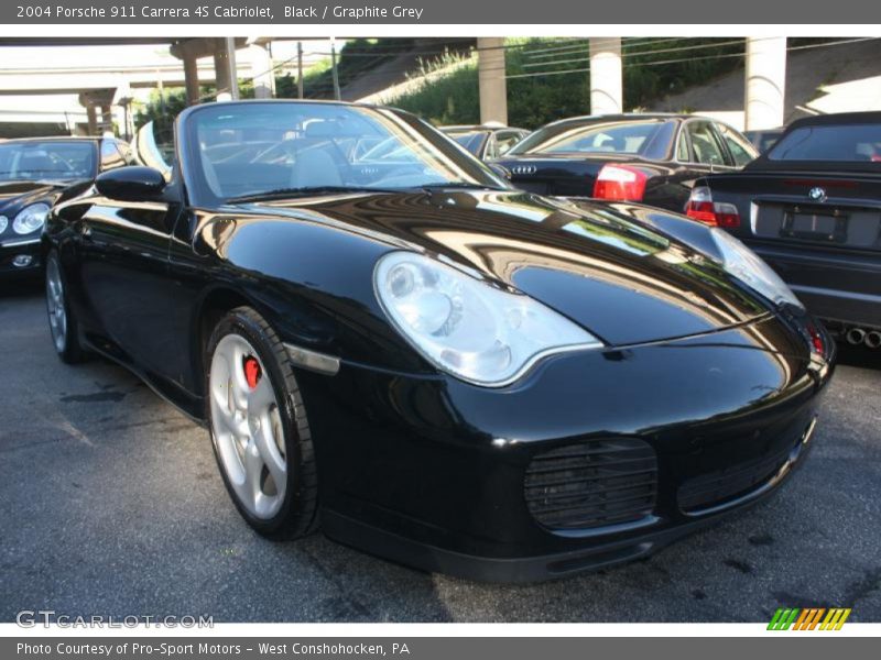 Black / Graphite Grey 2004 Porsche 911 Carrera 4S Cabriolet