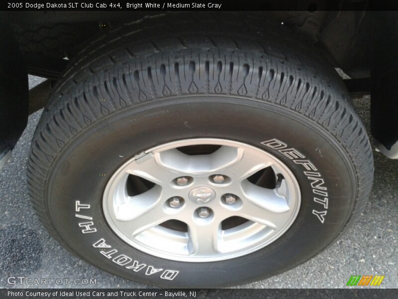 Bright White / Medium Slate Gray 2005 Dodge Dakota SLT Club Cab 4x4