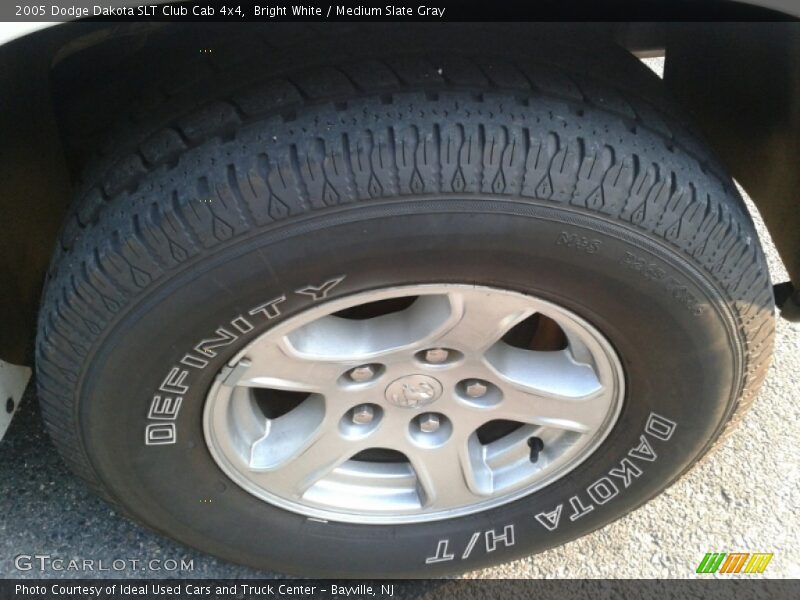 Bright White / Medium Slate Gray 2005 Dodge Dakota SLT Club Cab 4x4