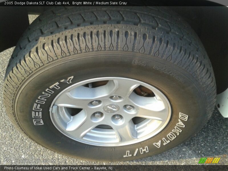 Bright White / Medium Slate Gray 2005 Dodge Dakota SLT Club Cab 4x4