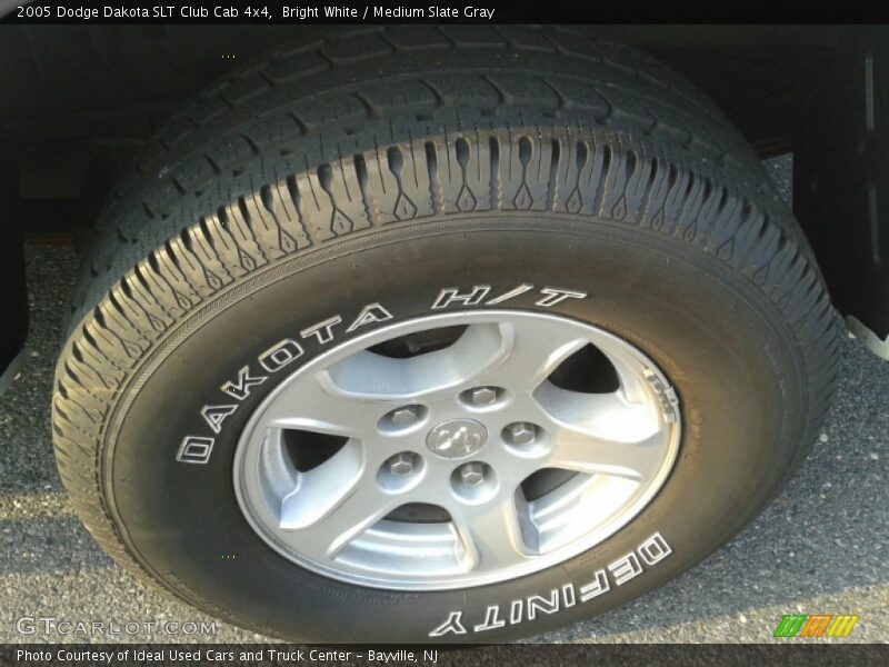Bright White / Medium Slate Gray 2005 Dodge Dakota SLT Club Cab 4x4