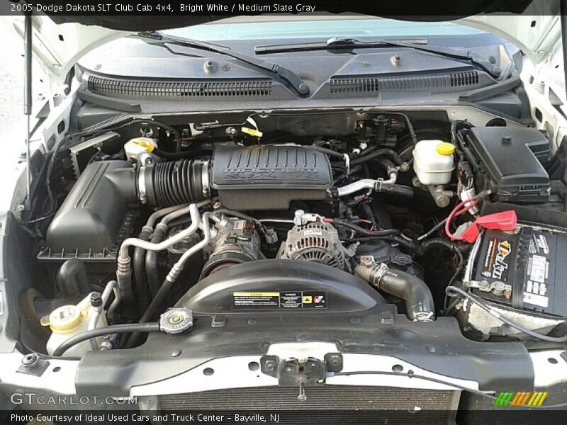 Bright White / Medium Slate Gray 2005 Dodge Dakota SLT Club Cab 4x4