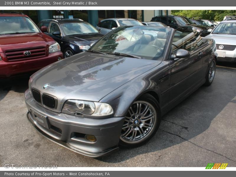 Steel Grey Metallic / Black 2001 BMW M3 Convertible