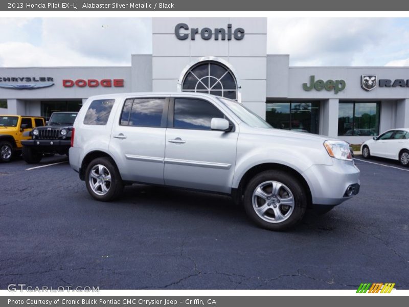 Alabaster Silver Metallic / Black 2013 Honda Pilot EX-L