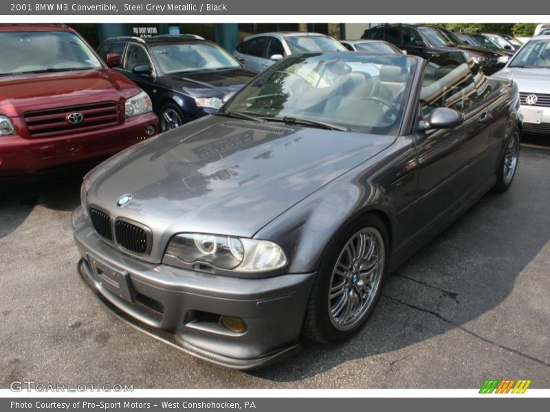 Steel Grey Metallic / Black 2001 BMW M3 Convertible