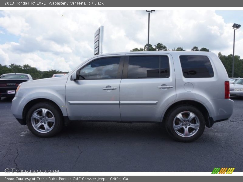 Alabaster Silver Metallic / Black 2013 Honda Pilot EX-L