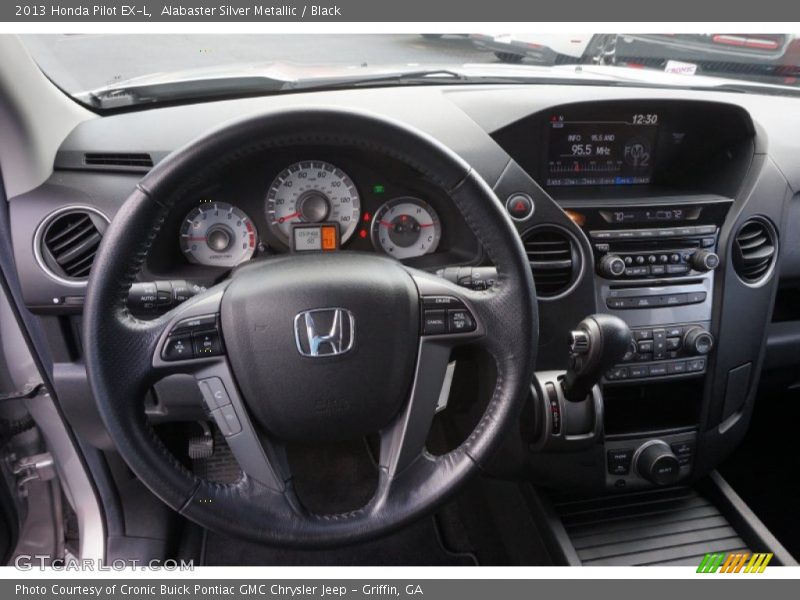 Alabaster Silver Metallic / Black 2013 Honda Pilot EX-L