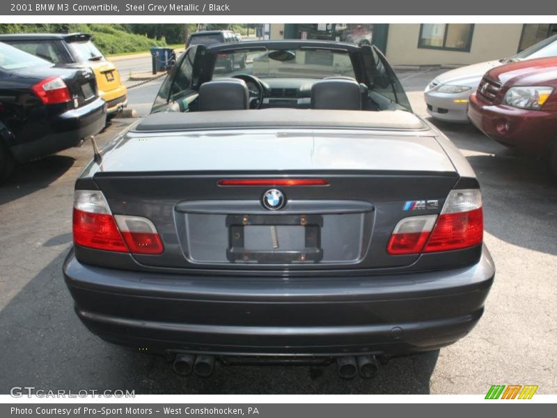 Steel Grey Metallic / Black 2001 BMW M3 Convertible