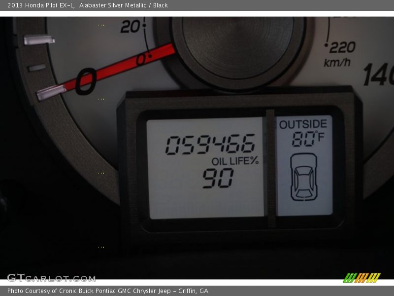 Alabaster Silver Metallic / Black 2013 Honda Pilot EX-L
