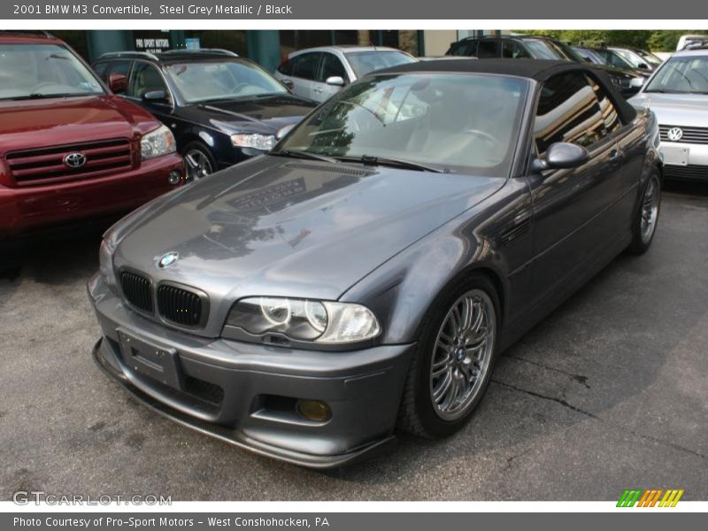 Steel Grey Metallic / Black 2001 BMW M3 Convertible