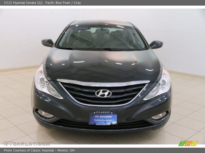 Pacific Blue Pearl / Gray 2013 Hyundai Sonata GLS