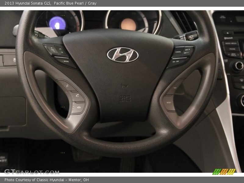 Pacific Blue Pearl / Gray 2013 Hyundai Sonata GLS