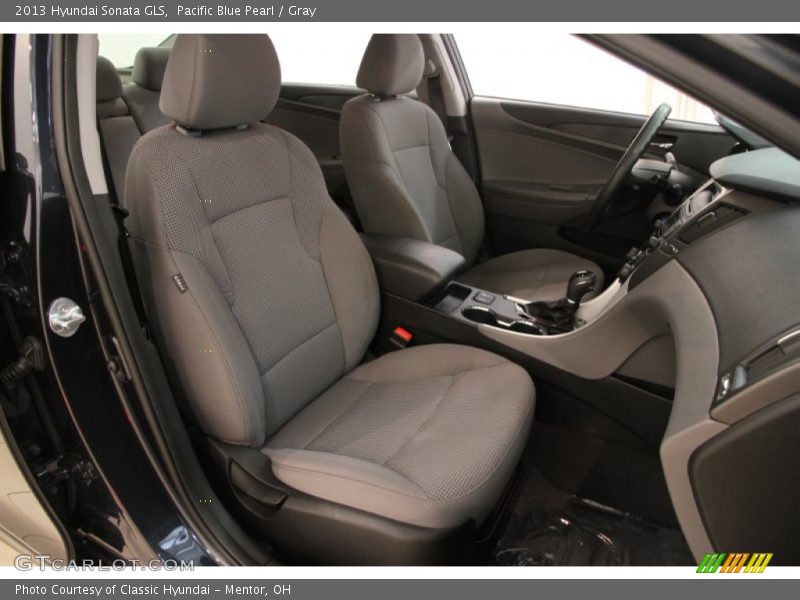 Pacific Blue Pearl / Gray 2013 Hyundai Sonata GLS