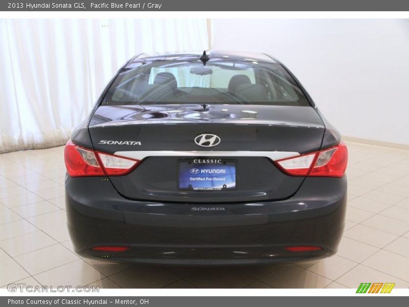 Pacific Blue Pearl / Gray 2013 Hyundai Sonata GLS