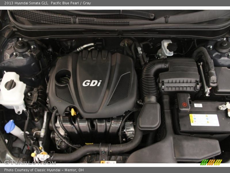 Pacific Blue Pearl / Gray 2013 Hyundai Sonata GLS