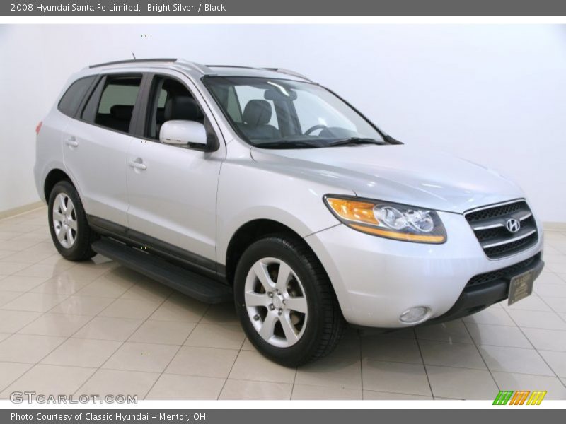 Bright Silver / Black 2008 Hyundai Santa Fe Limited