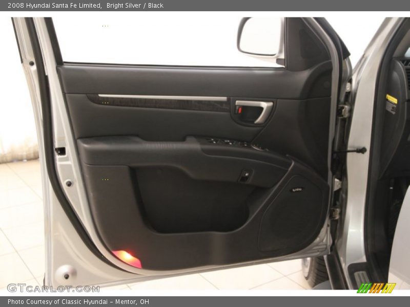 Bright Silver / Black 2008 Hyundai Santa Fe Limited