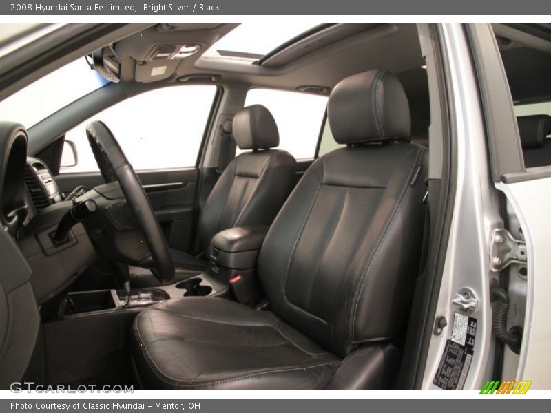 Bright Silver / Black 2008 Hyundai Santa Fe Limited
