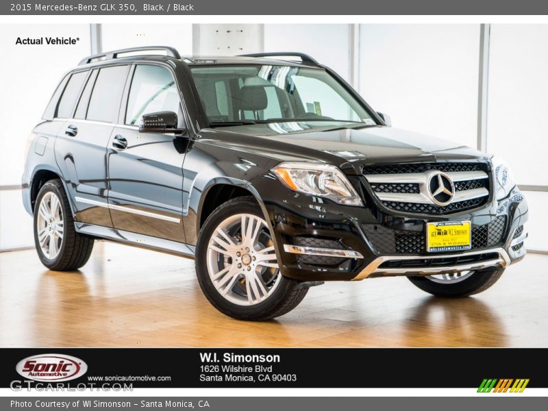 Black / Black 2015 Mercedes-Benz GLK 350