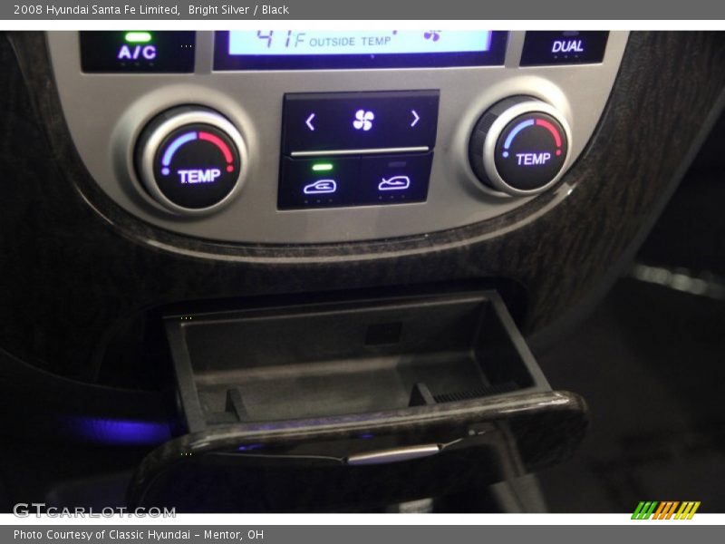 Bright Silver / Black 2008 Hyundai Santa Fe Limited