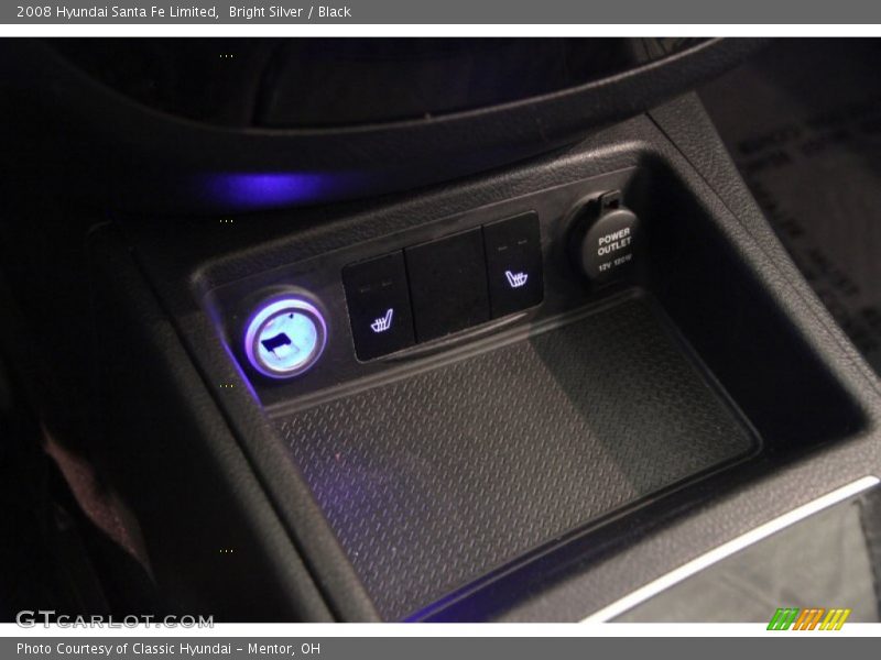 Bright Silver / Black 2008 Hyundai Santa Fe Limited