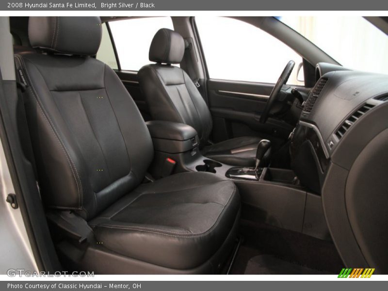 Bright Silver / Black 2008 Hyundai Santa Fe Limited