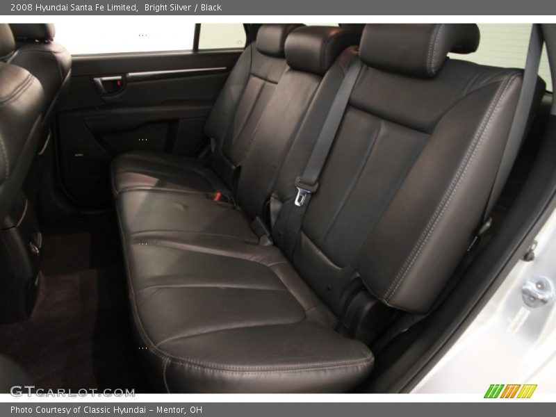 Bright Silver / Black 2008 Hyundai Santa Fe Limited