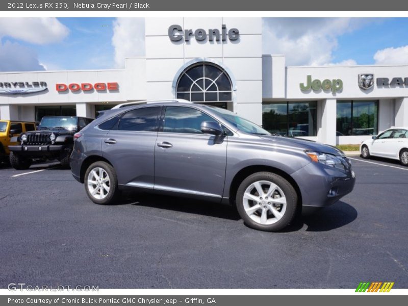 Nebula Gray Pearl / Black 2012 Lexus RX 350