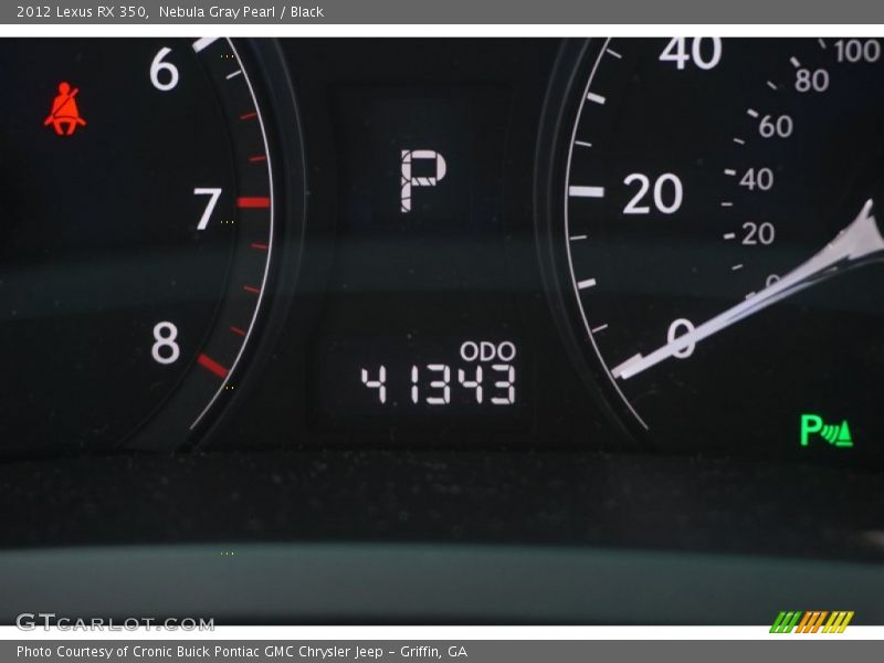 Nebula Gray Pearl / Black 2012 Lexus RX 350
