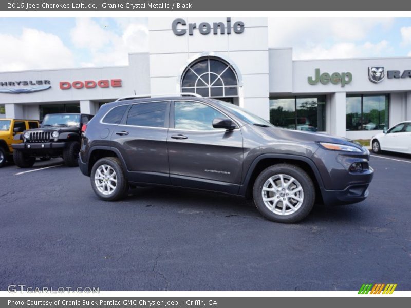 Granite Crystal Metallic / Black 2016 Jeep Cherokee Latitude