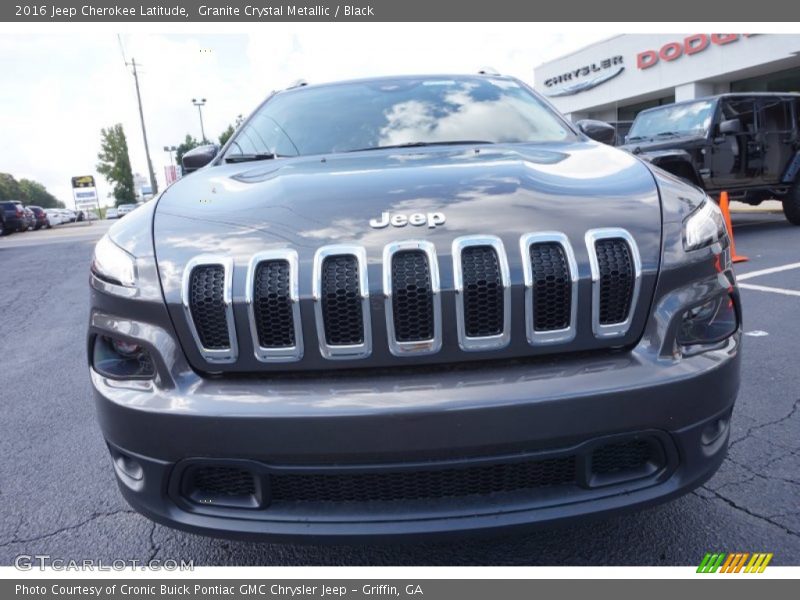 Granite Crystal Metallic / Black 2016 Jeep Cherokee Latitude