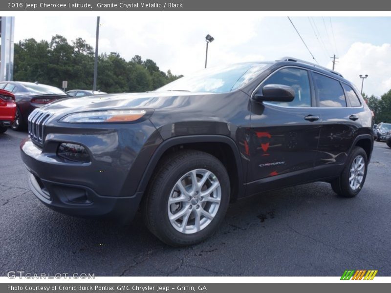 Granite Crystal Metallic / Black 2016 Jeep Cherokee Latitude