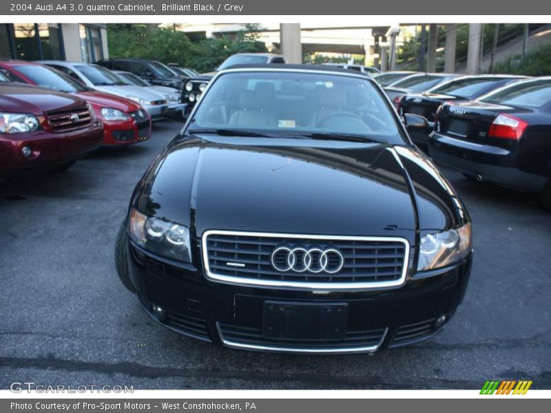 Brilliant Black / Grey 2004 Audi A4 3.0 quattro Cabriolet