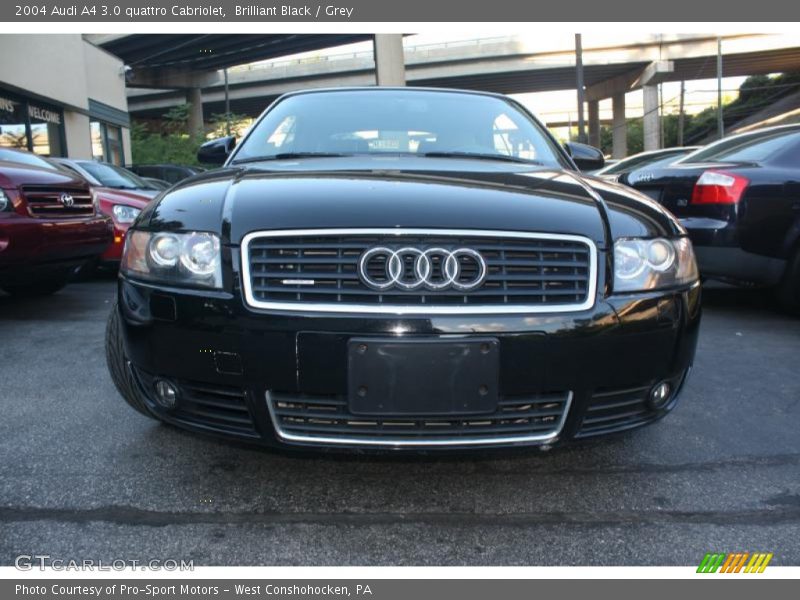 Brilliant Black / Grey 2004 Audi A4 3.0 quattro Cabriolet